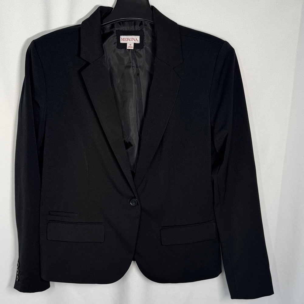 ❤️3/$30 Merona Women's Classic Black Blazer Suit Jacket